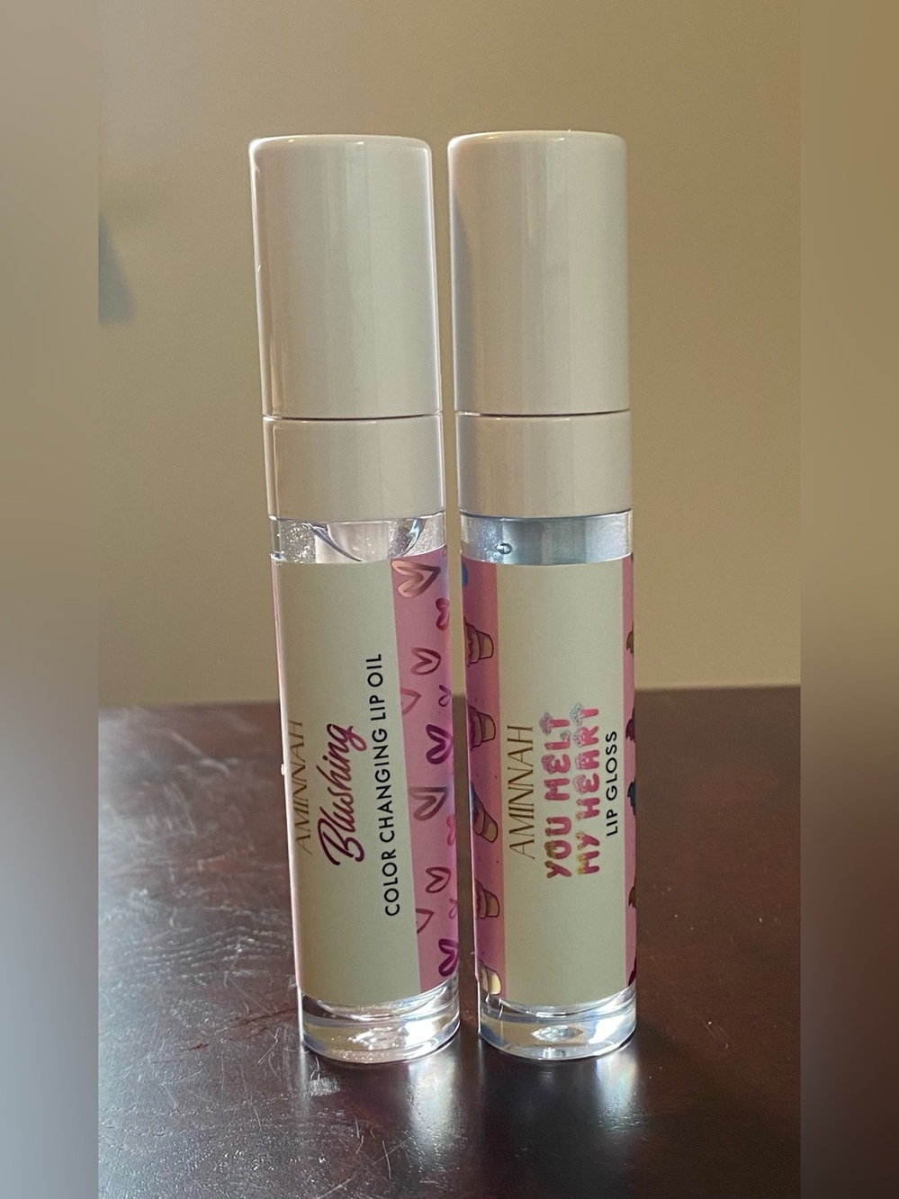 Aminnah Blushing Color-Changing Lip Oil & Aminnah You Melt My Heart Lip Gloss